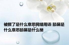 被撅了是什么意思网络用语 舔屏是什么意思舔屏是什么梗