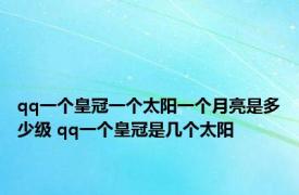 qq一个皇冠一个太阳一个月亮是多少级 qq一个皇冠是几个太阳