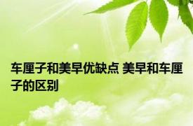 车厘子和美早优缺点 美早和车厘子的区别