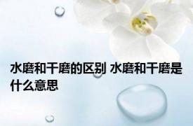 水磨和干磨的区别 水磨和干磨是什么意思