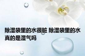 除湿袋里的水很脏 除湿袋里的水真的是湿气吗