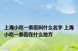 上海小吃一条街叫什么名字 上海小吃一条街在什么地方