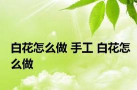 白花怎么做 手工 白花怎么做