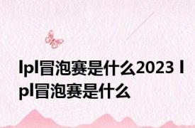 lpl冒泡赛是什么2023 lpl冒泡赛是什么