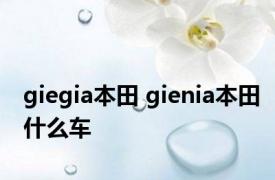 giegia本田 gienia本田什么车