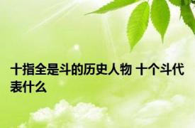 十指全是斗的历史人物 十个斗代表什么