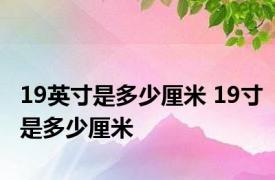 19英寸是多少厘米 19寸是多少厘米