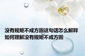 没有规矩不成方圆这句话怎么解释 如何理解没有规矩不成方圆