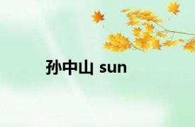 孙中山 sun 