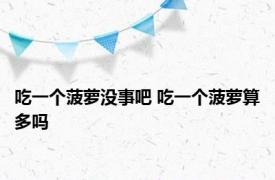 吃一个菠萝没事吧 吃一个菠萝算多吗 