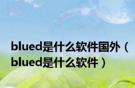 blued是什么软件国外（blued是什么软件）