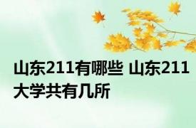 山东211有哪些 山东211大学共有几所