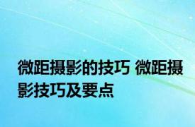 微距摄影的技巧 微距摄影技巧及要点