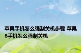 苹果手机怎么强制关机步骤 苹果8手机怎么强制关机