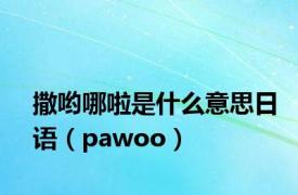 撒哟哪啦是什么意思日语（pawoo）