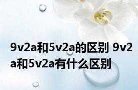 9v2a和5v2a的区别 9v2a和5v2a有什么区别