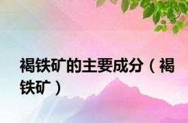 褐铁矿的主要成分（褐铁矿）