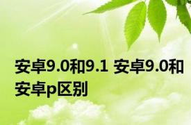 安卓9.0和9.1 安卓9.0和安卓p区别