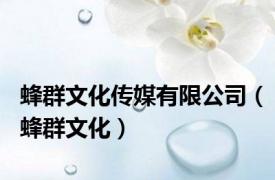 蜂群文化传媒有限公司（蜂群文化）