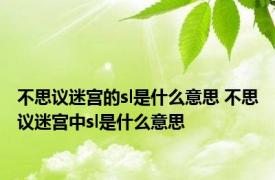 不思议迷宫的sl是什么意思 不思议迷宫中sl是什么意思