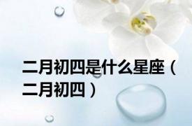 二月初四是什么星座（二月初四）