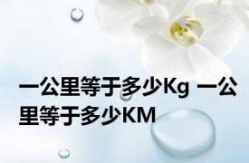 一公里等于多少Kg 一公里等于多少KM