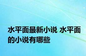 水平面最新小说 水平面的小说有哪些