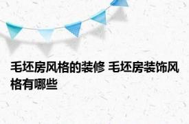 毛坯房风格的装修 毛坯房装饰风格有哪些