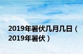 2019年暑伏几月几日（2019年暑伏）