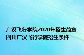 广汉飞行学院2020年招生简章 四川广汉飞行学院招生条件