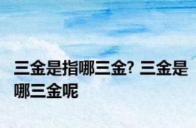 三金是指哪三金? 三金是哪三金呢