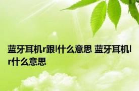 蓝牙耳机r跟l什么意思 蓝牙耳机lr什么意思