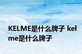 KELME是什么牌子 kelme是什么牌子