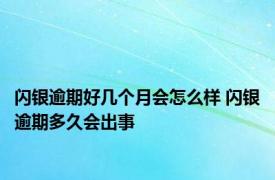 闪银逾期好几个月会怎么样 闪银逾期多久会出事