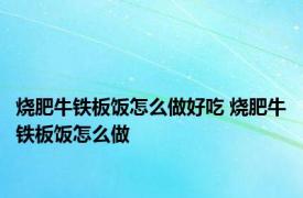 烧肥牛铁板饭怎么做好吃 烧肥牛铁板饭怎么做