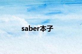 saber本子