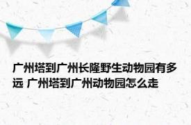 广州塔到广州长隆野生动物园有多远 广州塔到广州动物园怎么走