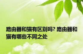 路由器和猫有区别吗? 路由器和猫有哪些不同之处