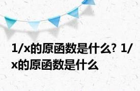 1/x的原函数是什么? 1/x的原函数是什么