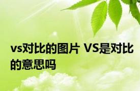 vs对比的图片 VS是对比的意思吗