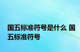 国五标准符号是什么 国五标准符号