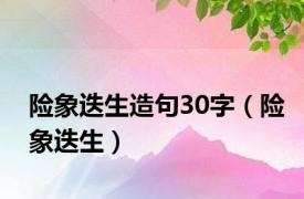 险象迭生造句30字（险象迭生）