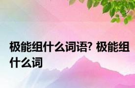 极能组什么词语? 极能组什么词