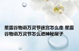 星露谷物语万灵节迷宫怎么走 星露谷物语万灵节怎么进神秘屋子