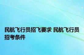 民航飞行员招飞要求 民航飞行员招考条件