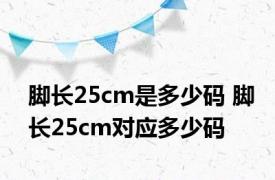 脚长25cm是多少码 脚长25cm对应多少码