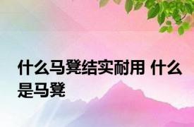 什么马凳结实耐用 什么是马凳