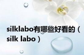 silklabo有哪些好看的（silk labo）