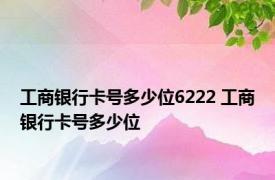 工商银行卡号多少位6222 工商银行卡号多少位