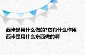 西米是用什么做的?它有什么作用 西米是用什么东西做的啊